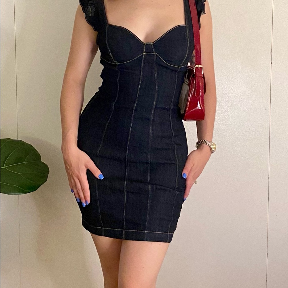 Cinq A Sept Denim Dress ‘Mathis’